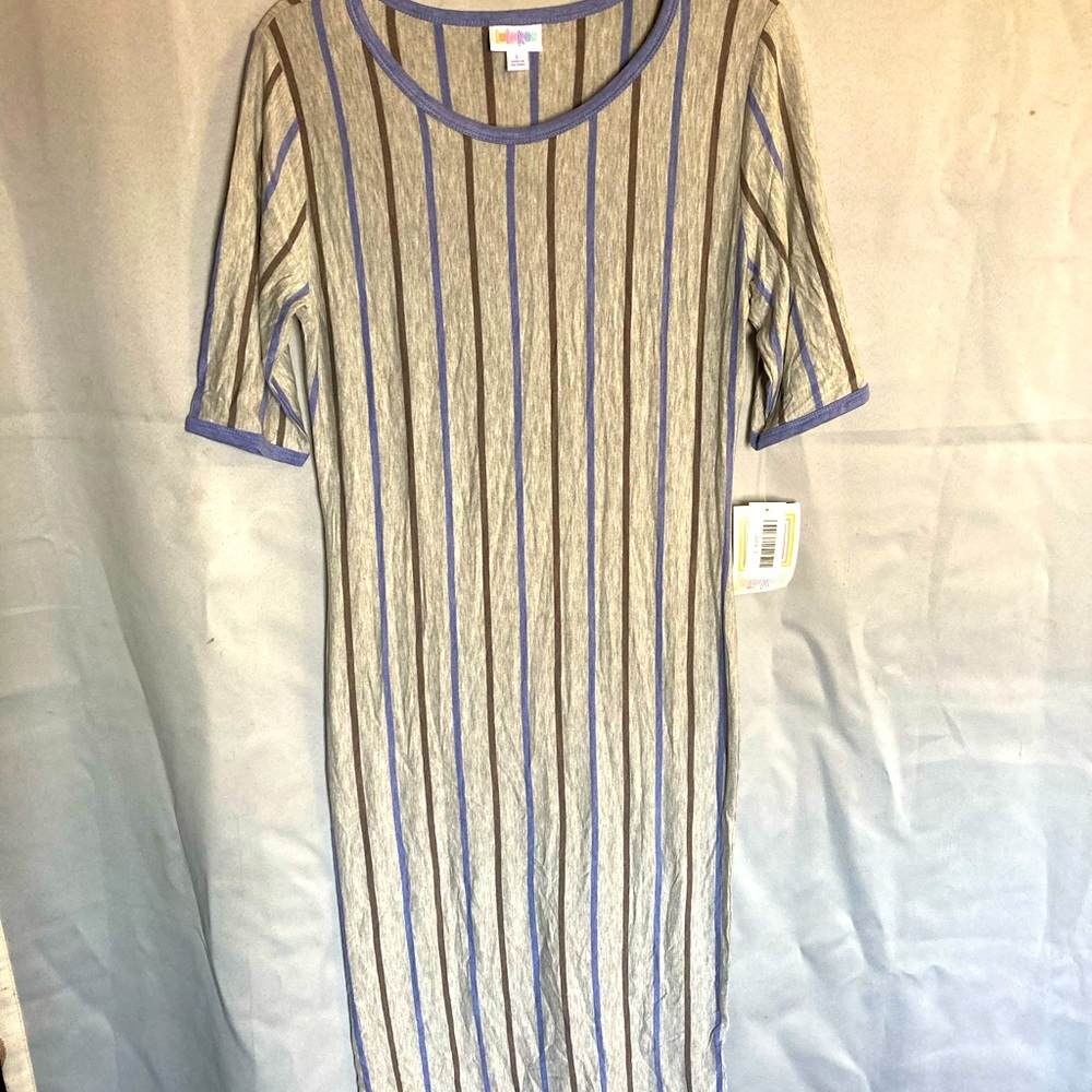 Lula roe casual long stripes dress.